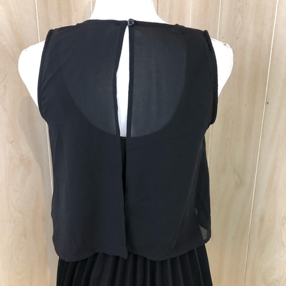 Anthropologie Black Pleated Dress Small - Picture 5 of 6